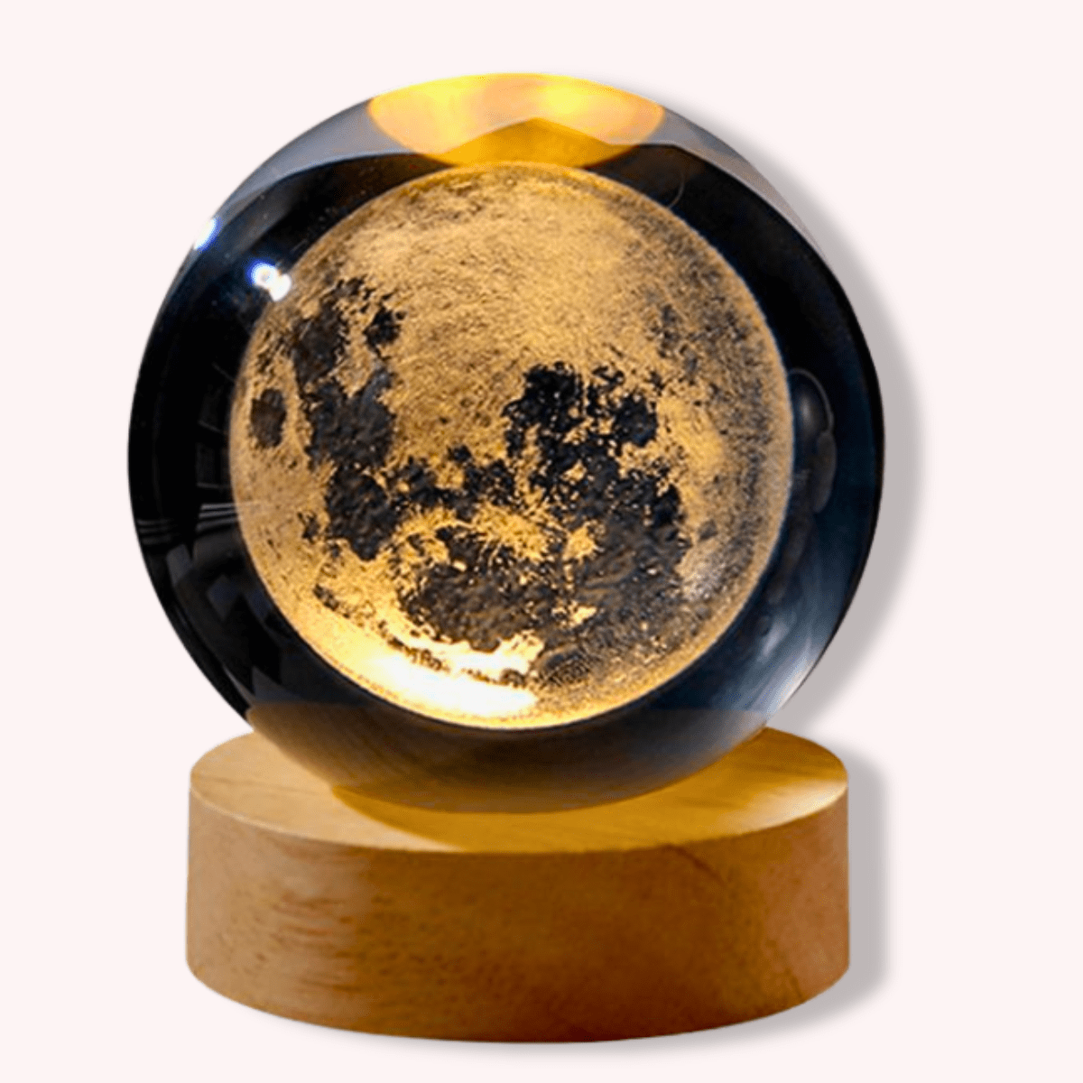 La Lune Lampe de Chevet Boule de Cristal