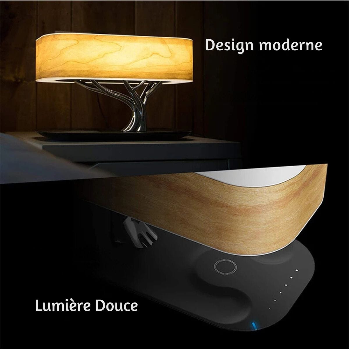 Lampe de Chevet Chargeur Connectée Bonsaï