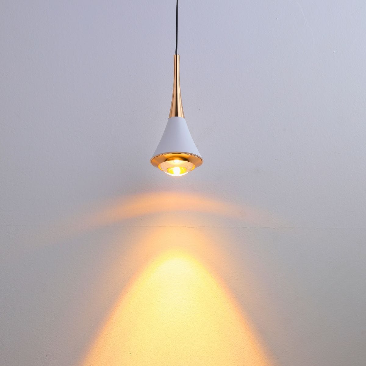 Blanc/Or Lampe de Chevet Design Suspendue