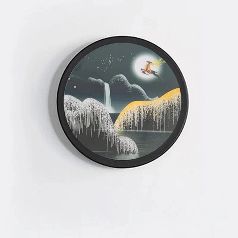 Clair de Lune / Froid (5500-7000K) Lampe de Chevet Murale Cercle