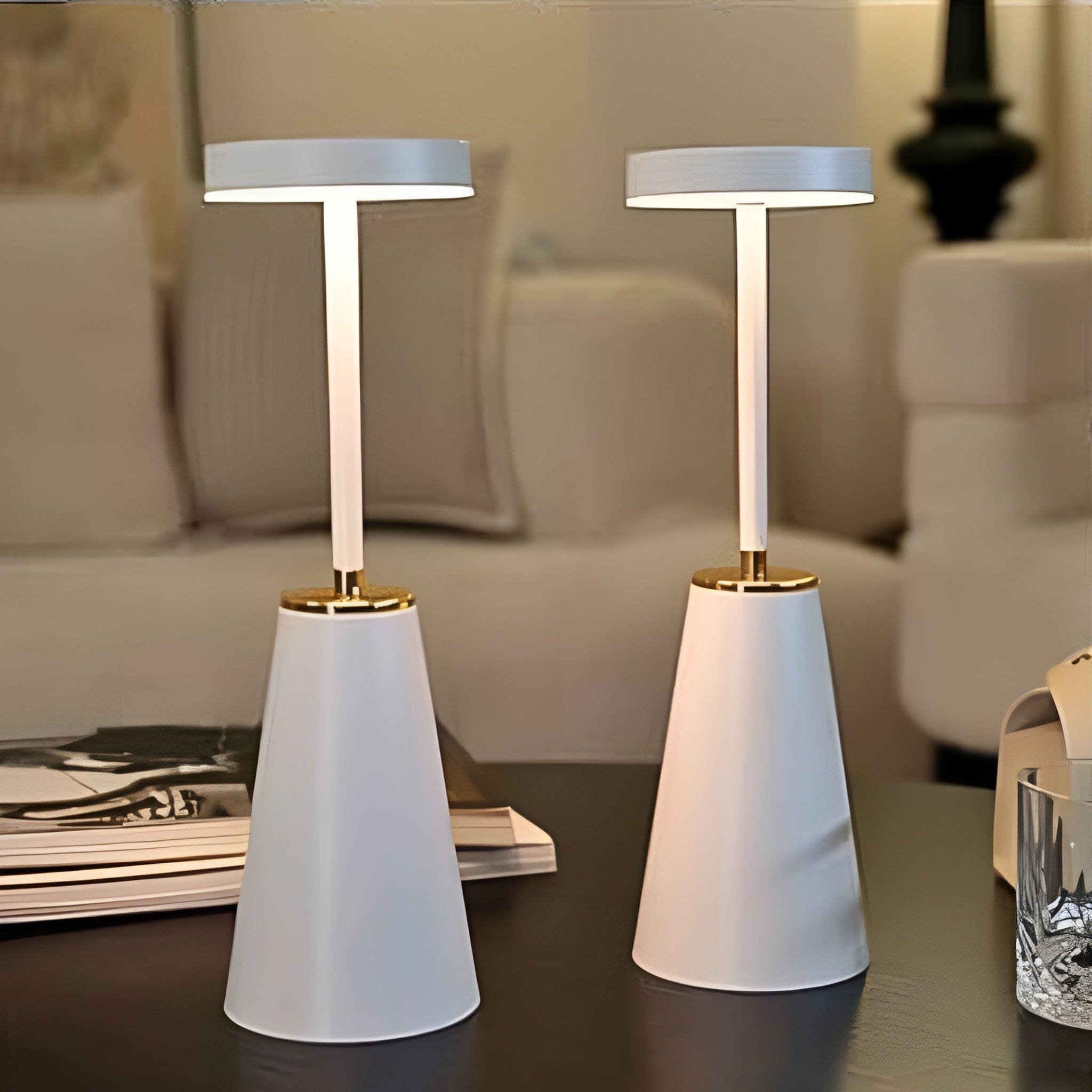 Lampe de Chevet Rechargeable en Métal