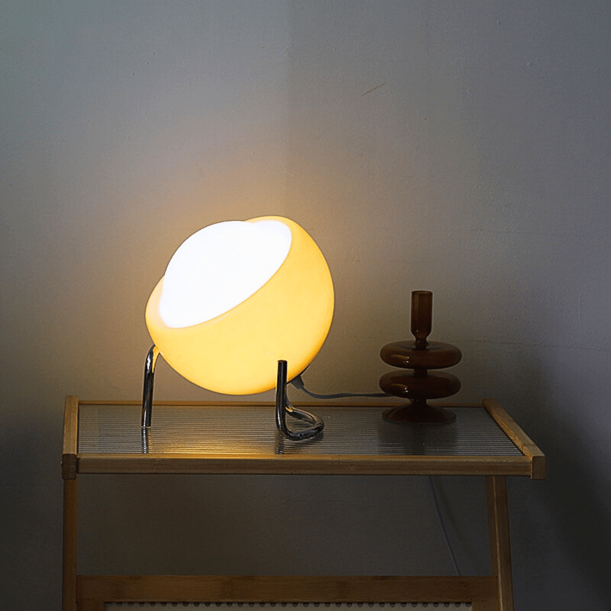 Lampe de Chevet Retro en Verre